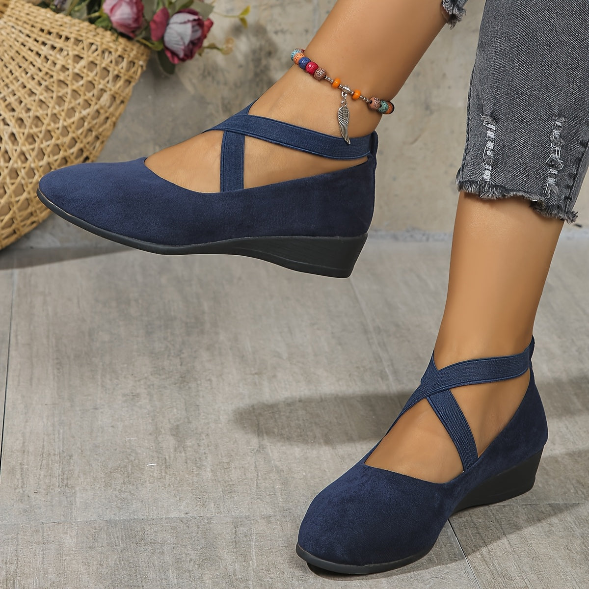 Élise – Ballerines à brides croisées pour un confort raffiné