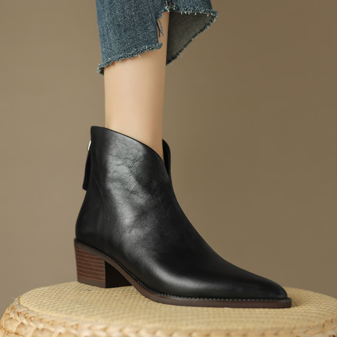 Claudine - Bottines de luxe à talon bas