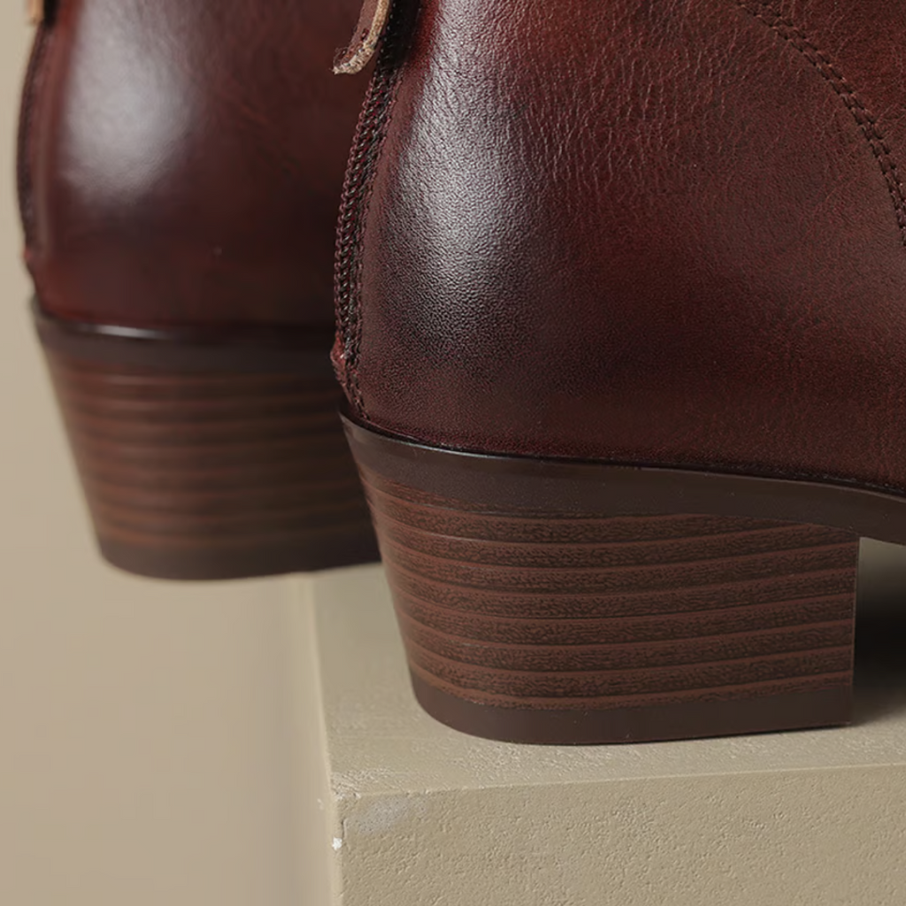 Claudine - Bottines de luxe à talon bas
