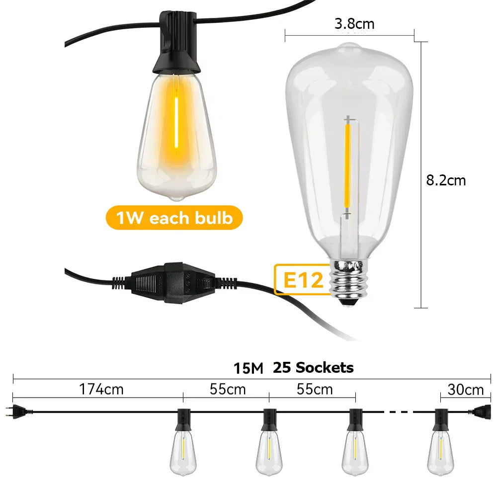 Guirlande LED étanche - LumiGlow