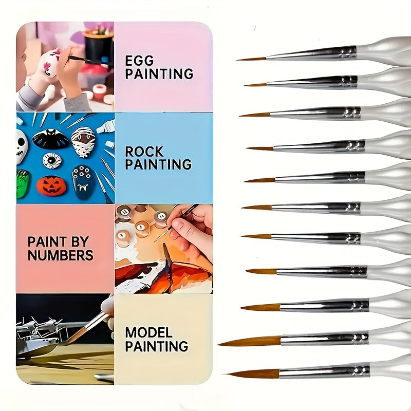 Pinceau de Détail Précis – Idéal pour la Peinture Précise et les Œuvres d'Art Détaillées