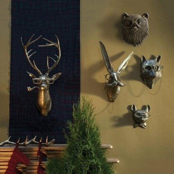 Décoration murale en tête d'animal ludique - WallCritters