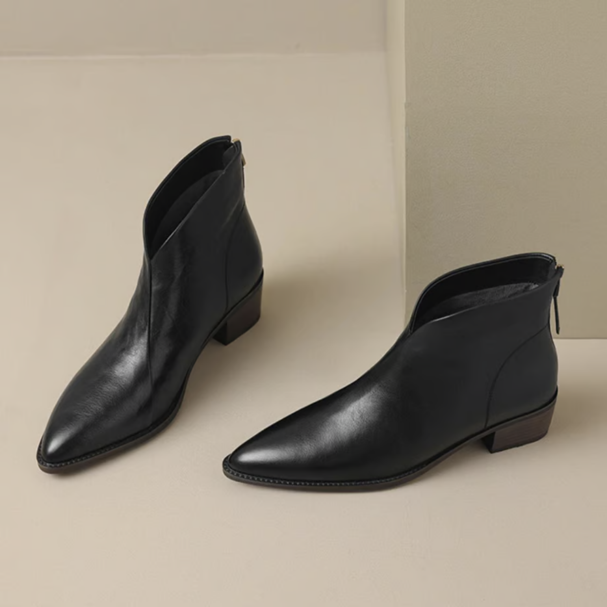Claudine - Bottines de luxe à talon bas