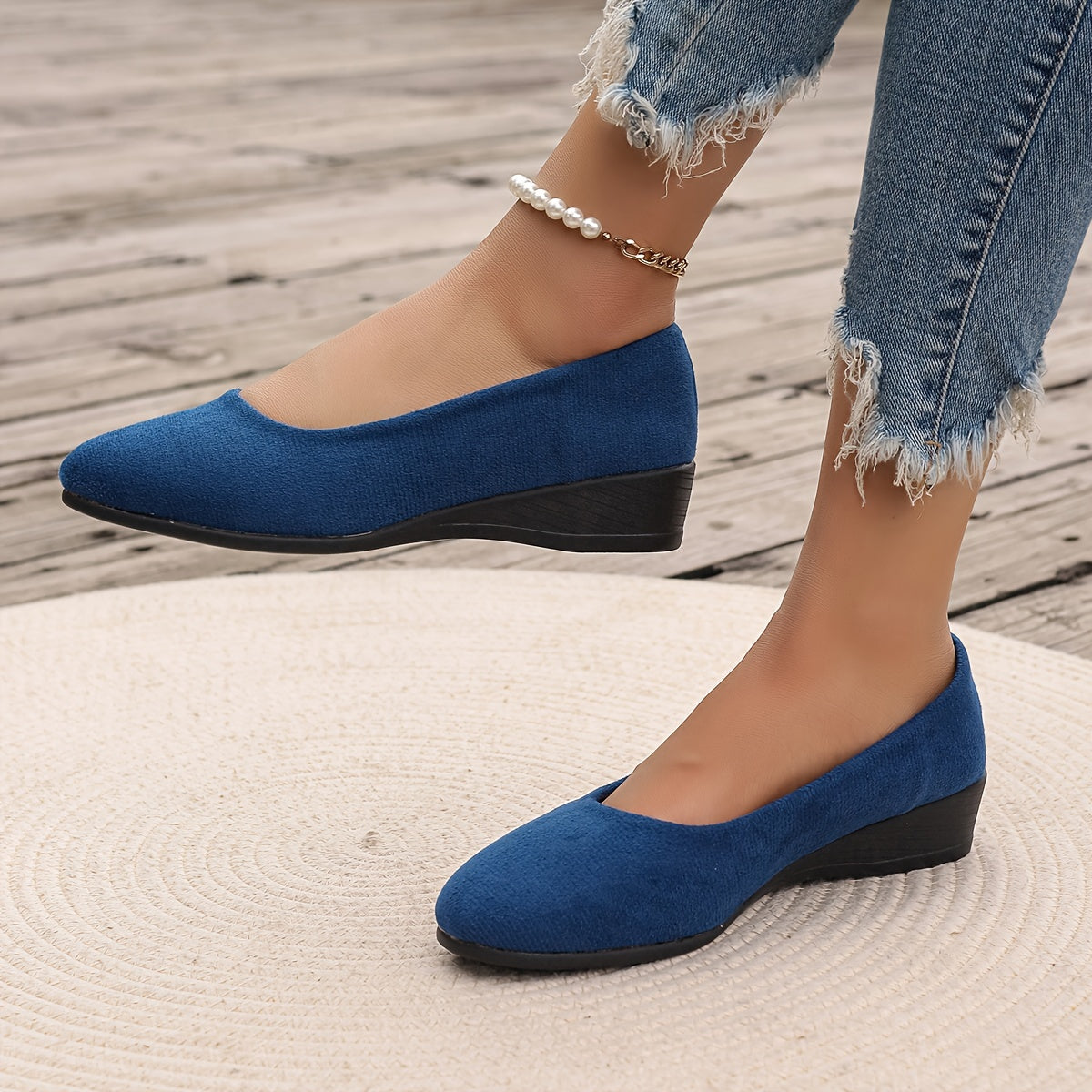 Éliane – Ballerines confortables à talon compensé