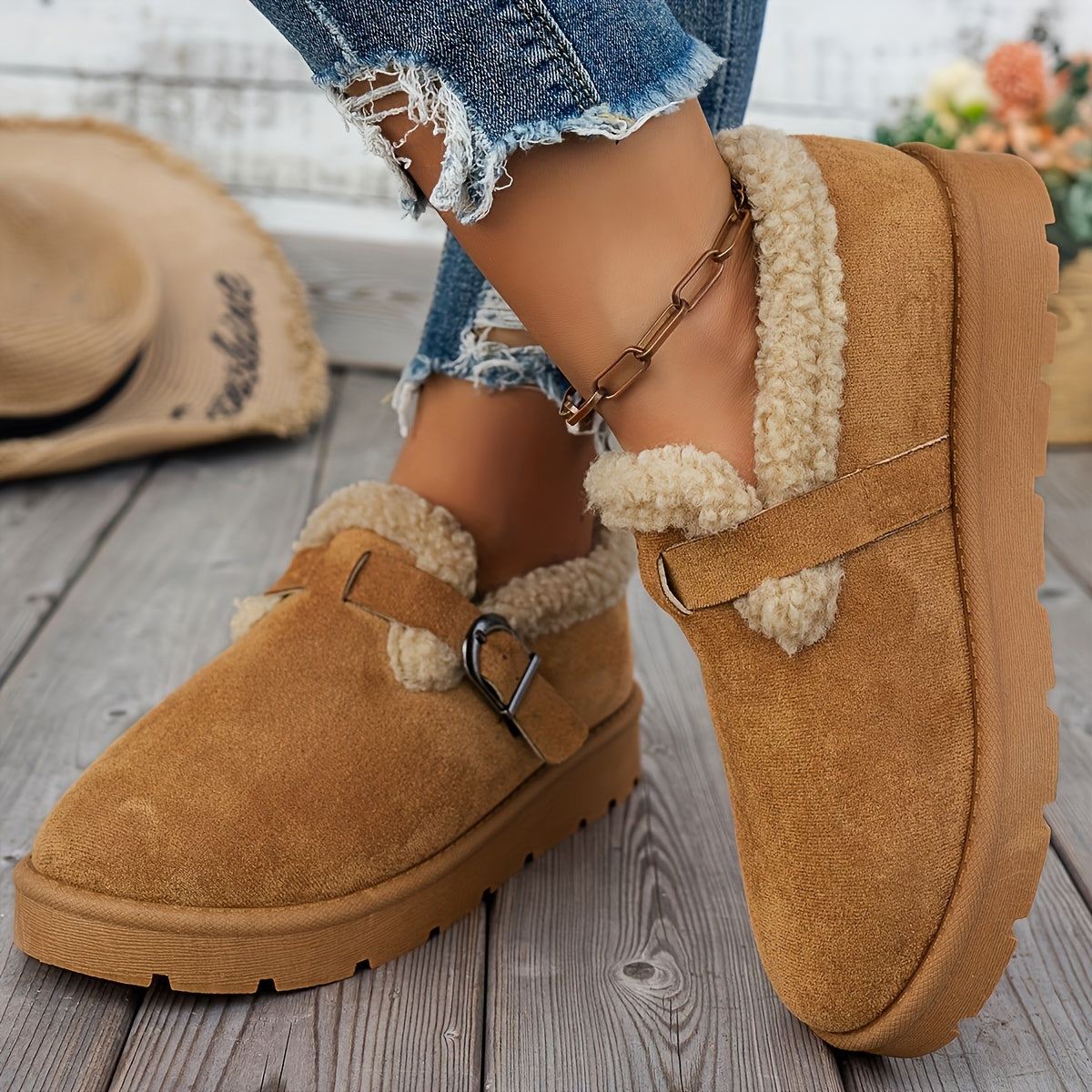 Lina - Bottines d’hiver douillettes à soutien ergonomique