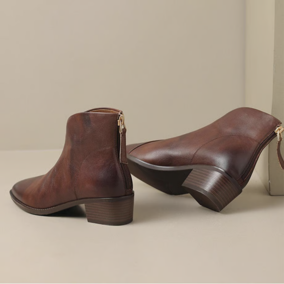 Claudine - Bottines de luxe à talon bas