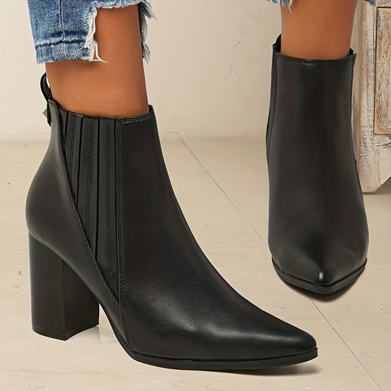 Eva - Bottines à talon carré élégantes et confortables