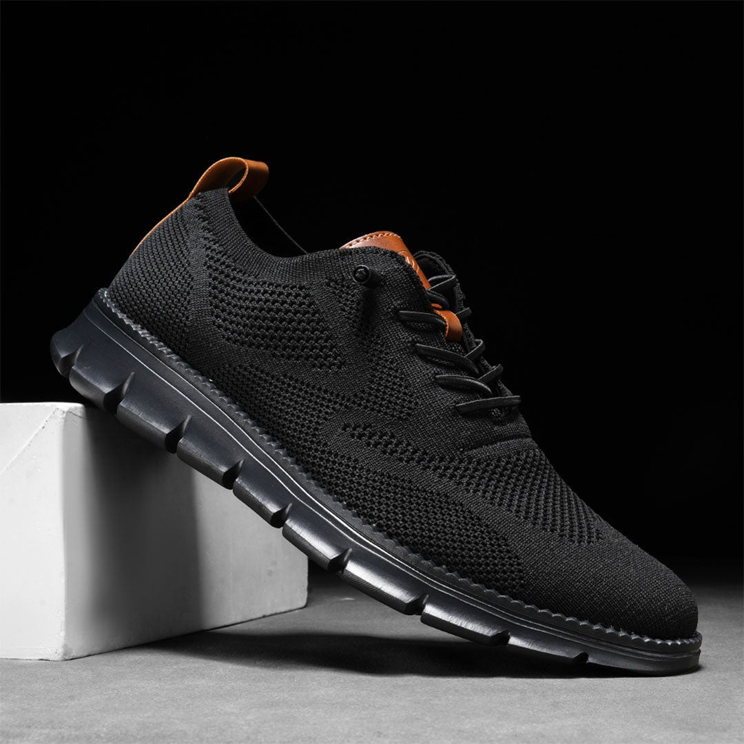 Sneakers en cuir noir ultra-confort