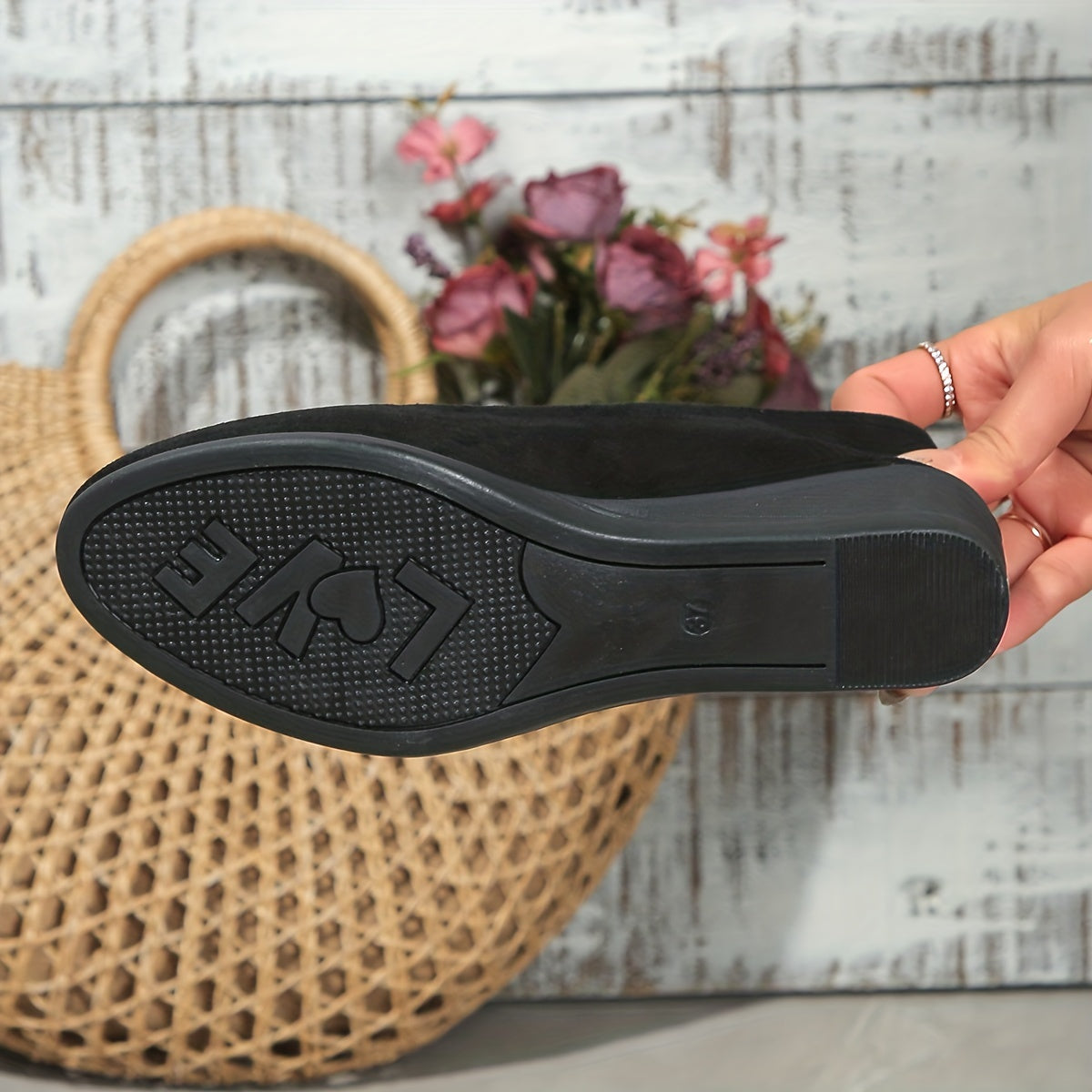 Éliane – Ballerines confortables à talon compensé