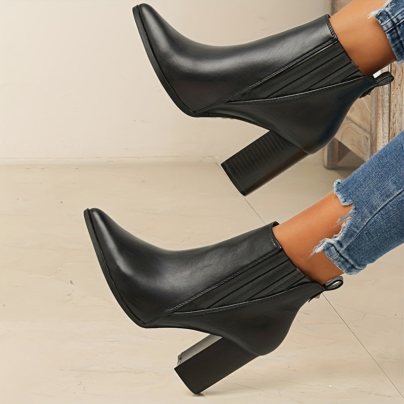 Eva - Bottines à talon carré élégantes et confortables