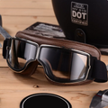 Lunettes de Moto Vintage en Cuir – RiderEdge