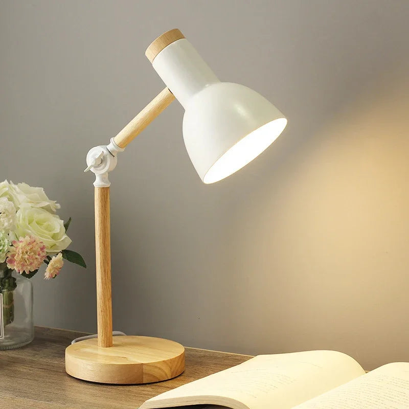 Lampe à poser en bois Scandinave Glo | Lampe de table élégante et vibrante avec lumière réglable pour chaque humeur.
