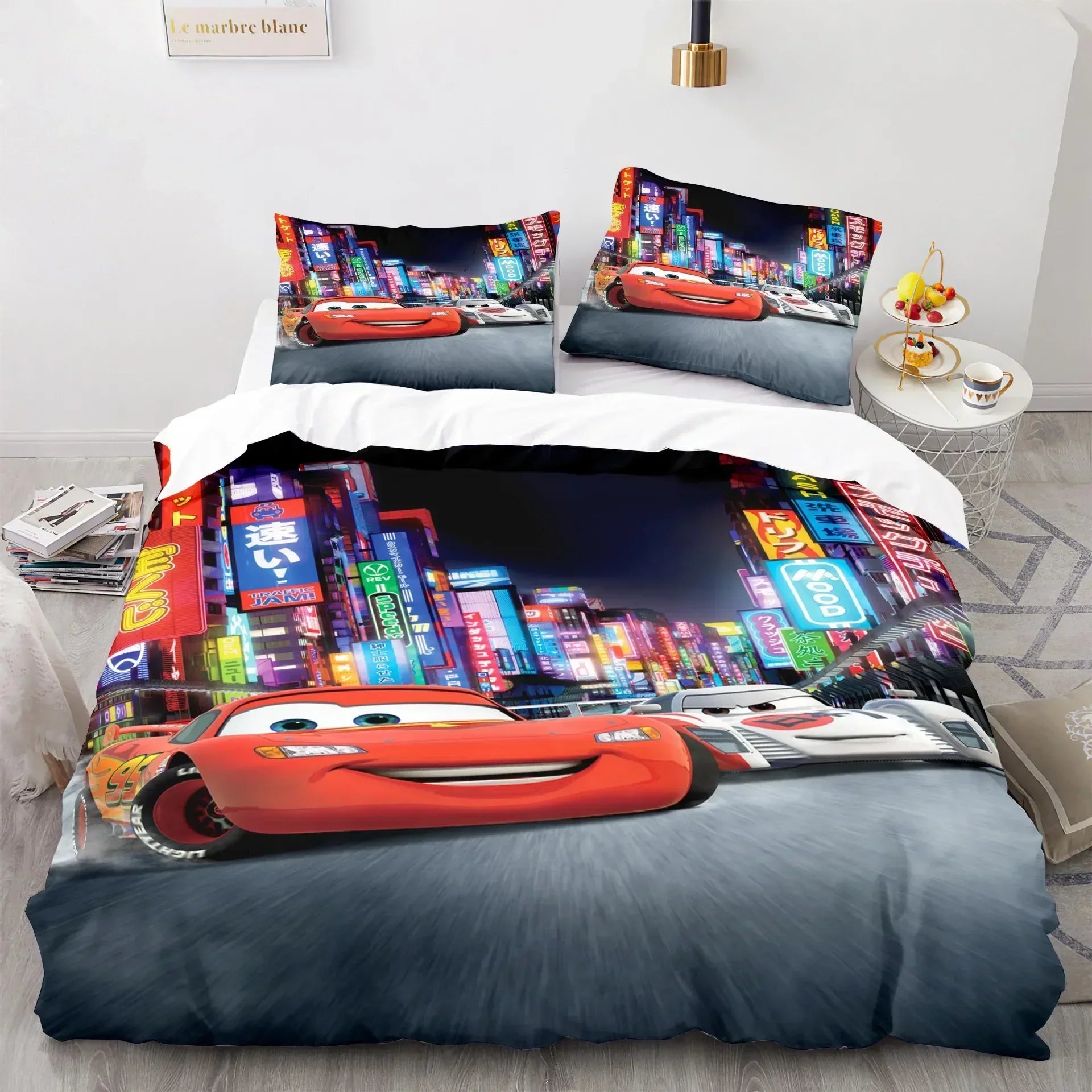 Ensemble de Literie Cars Lightning McQueen – Ensemble Amusant et Confortable pour Enfants