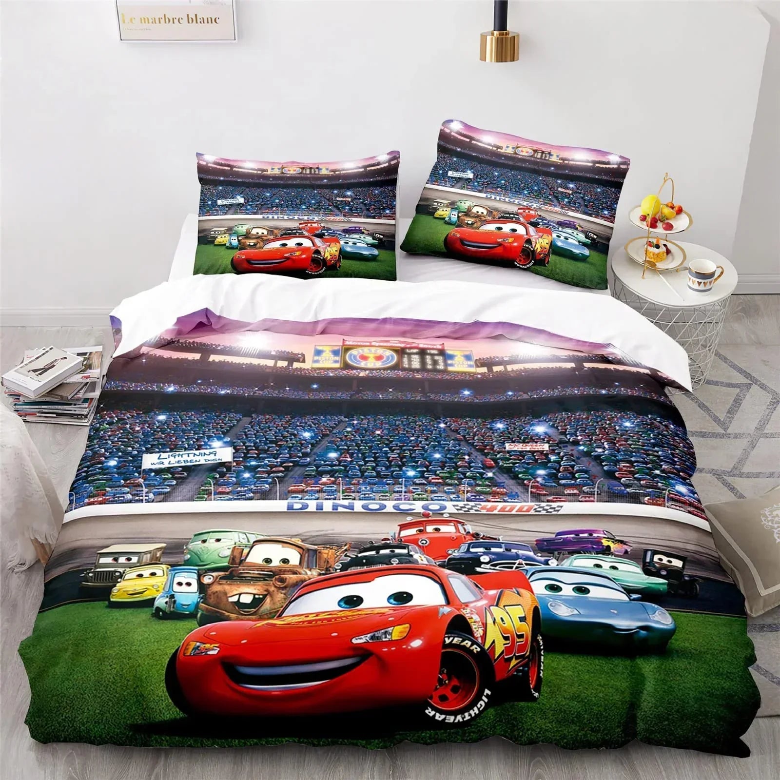 Ensemble de Literie Cars Lightning McQueen – Ensemble Amusant et Confortable pour Enfants