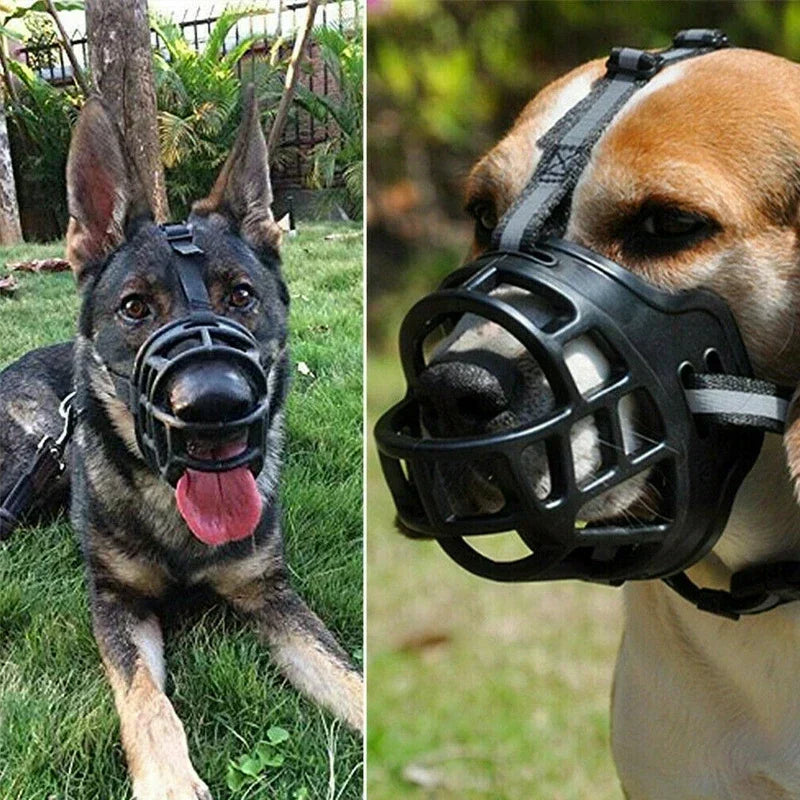 Muselière en silicone SafeBite | Muselière réglable pour chiens de toutes tailles, empêche les comportements indésirables