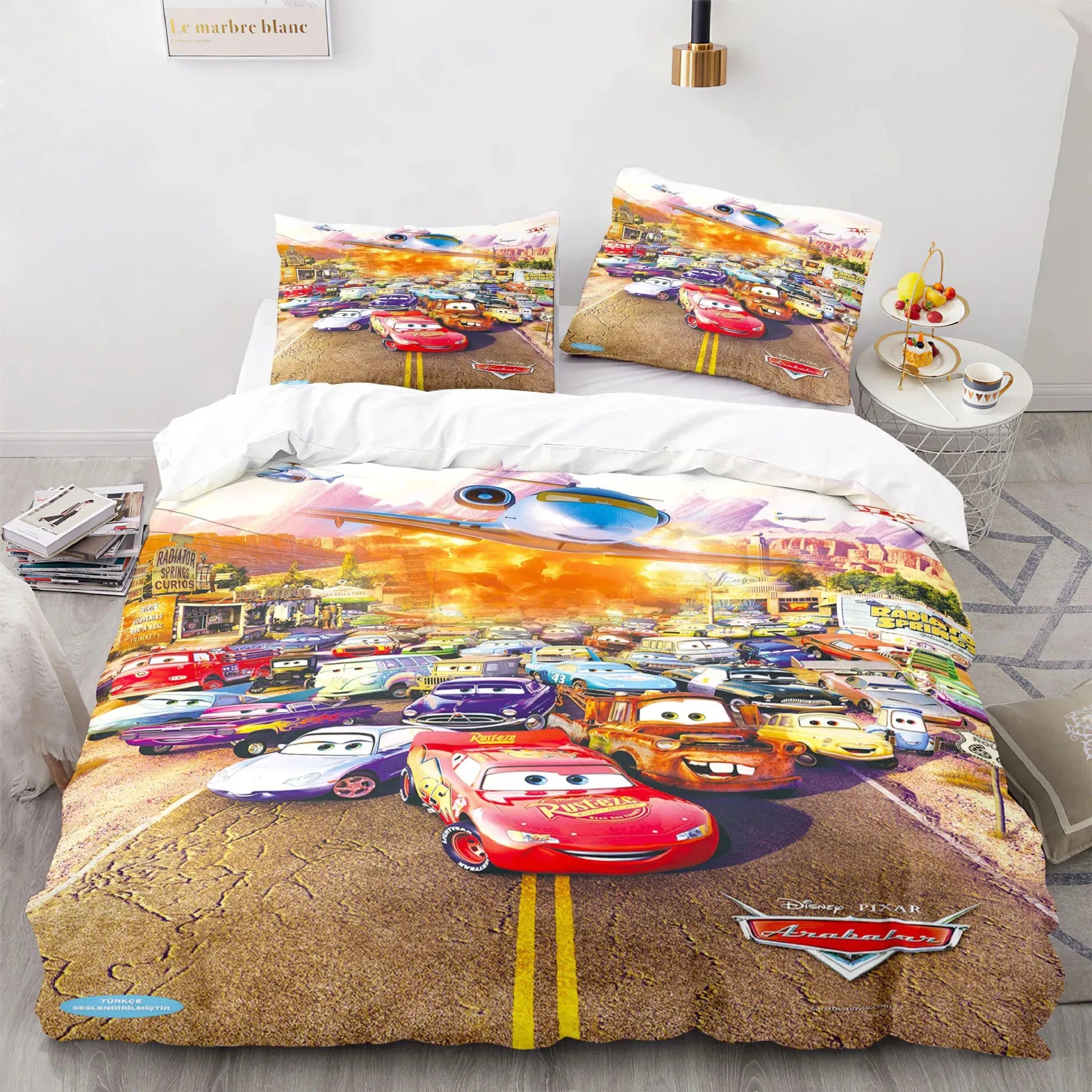 Ensemble de Literie Cars Lightning McQueen – Ensemble Amusant et Confortable pour Enfants