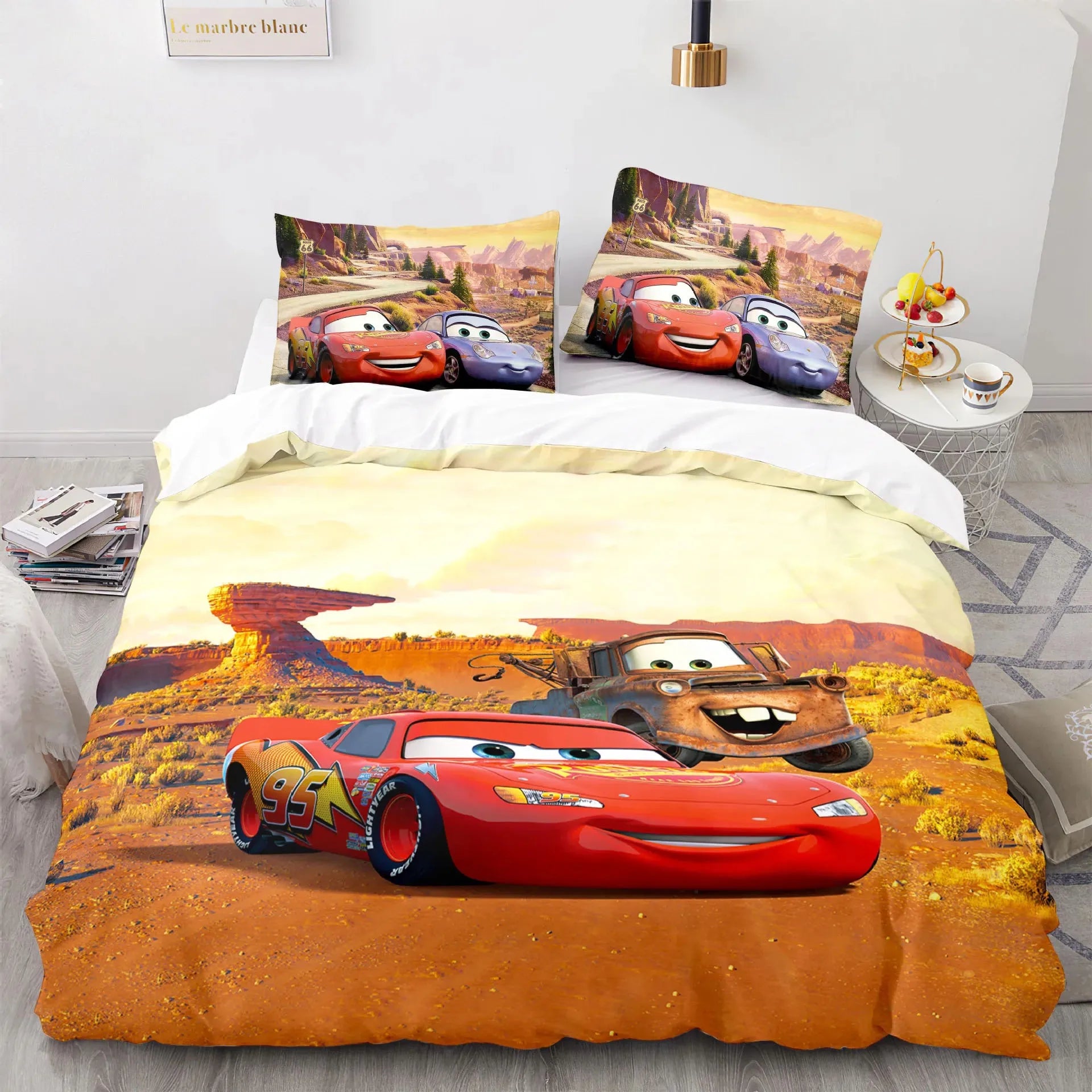 Ensemble de Literie Cars Lightning McQueen – Ensemble Amusant et Confortable pour Enfants