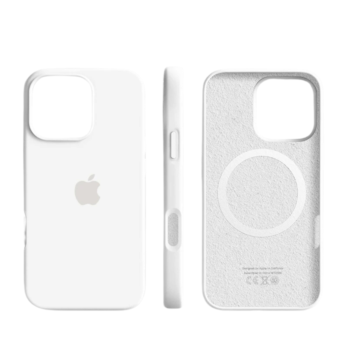 Coque en silicone compatible MagSafe avec surface douce pour iPhone