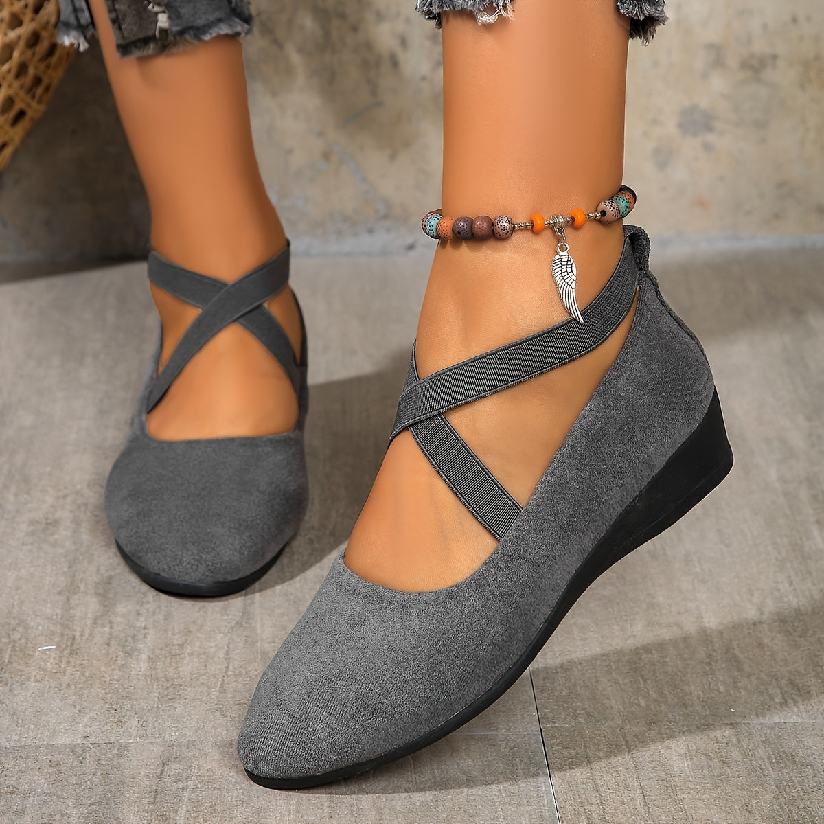 Élise – Ballerines à brides croisées pour un confort raffiné