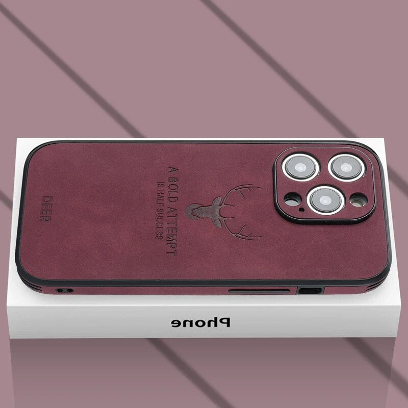 Housse iPhone en cuir de cerf de luxe - Veltro