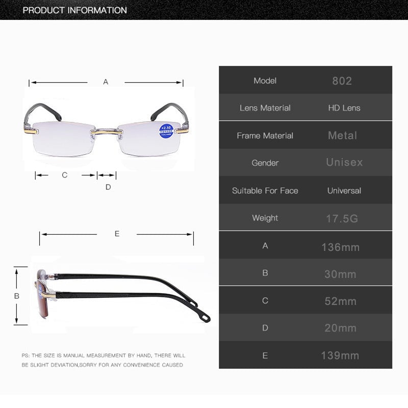 Lunettes de lecture multifocales anti-lumière bleue – VisionPlus