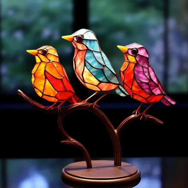 Figurines d'oiseaux en verre coloré – EleganBird