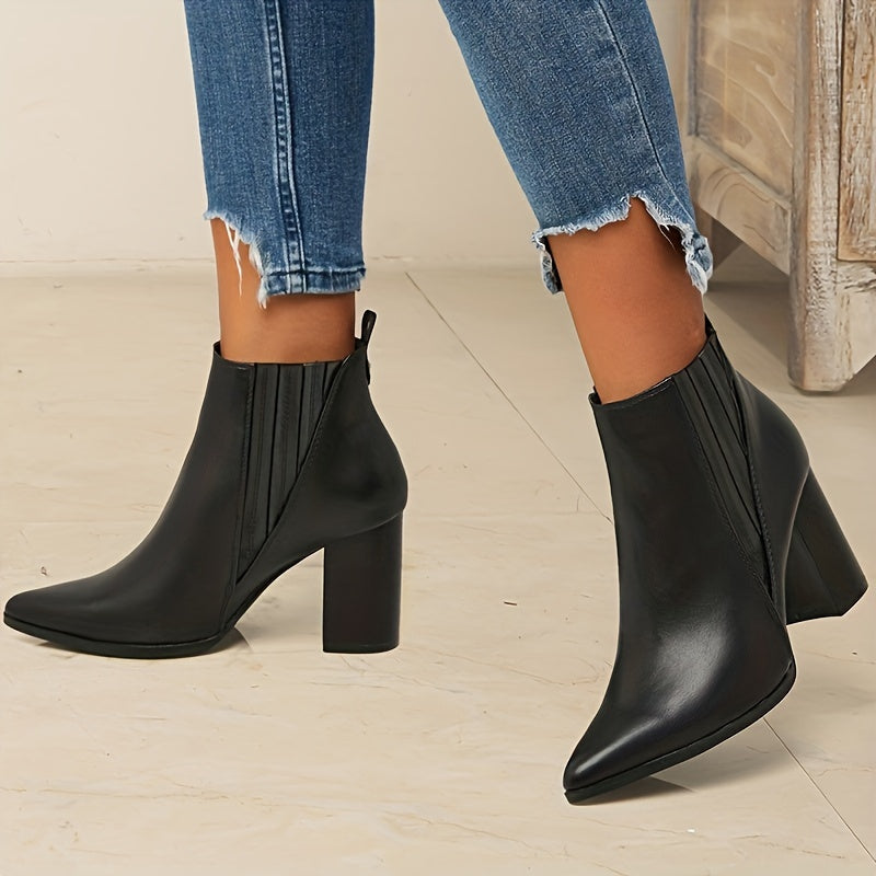 Eva - Bottines à talon carré élégantes et confortables