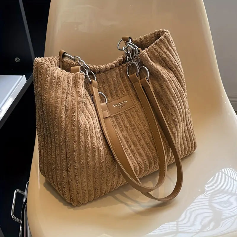Amelia Sac à Bandoulière en Velours Côtelé - Luxe et Pratique pour Tous les Jours