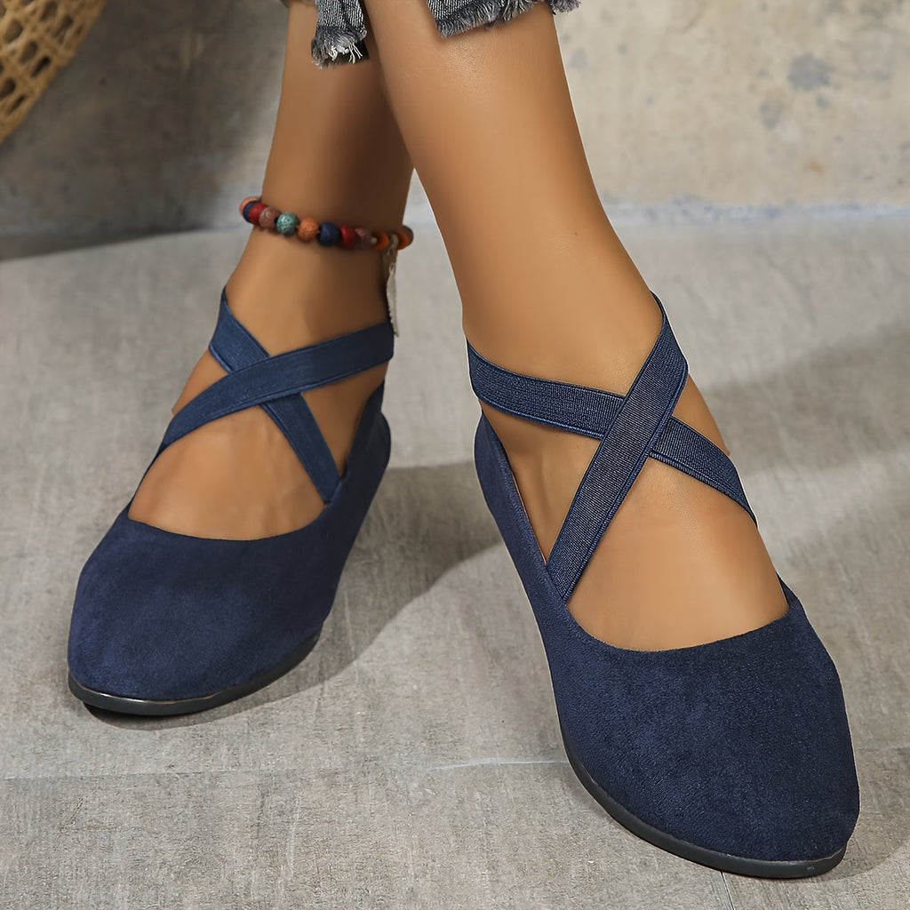 Élise – Ballerines à brides croisées pour un confort raffiné