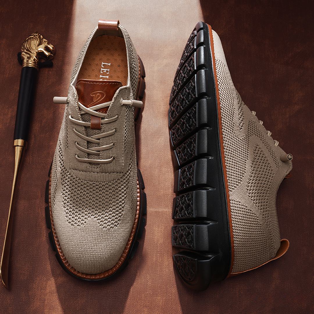 Sneakers en cuir noir ultra-confort