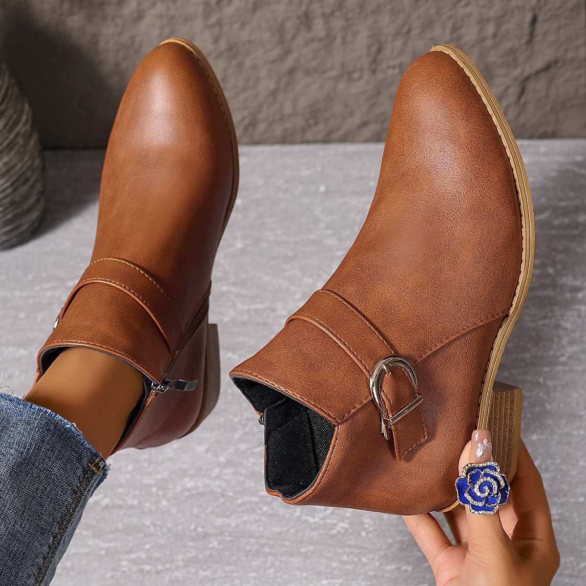 Amélina – Bottines confortables à boucle pour pieds sensibles
