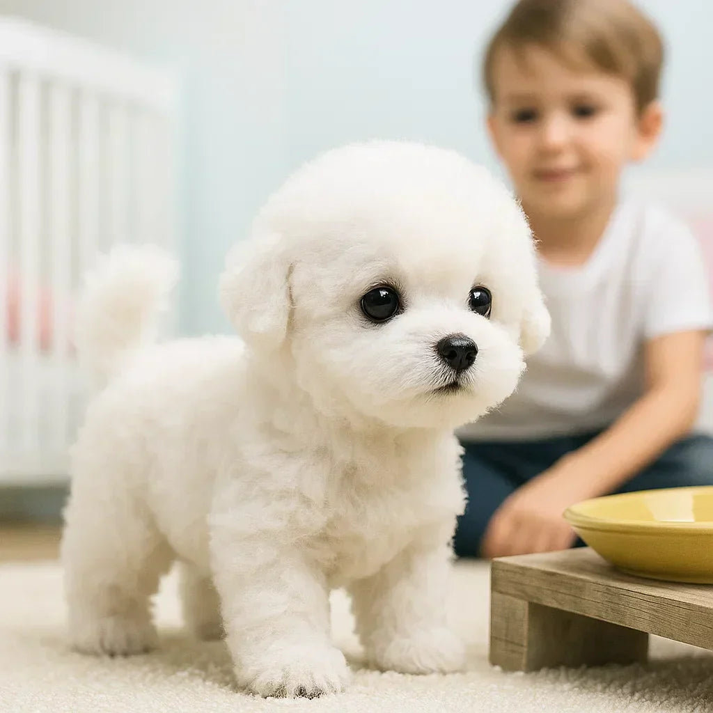Chien en peluche interactif réaliste | Jouet doux et animé pour enfants et adultes
