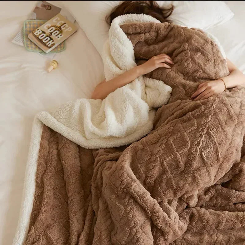 Couverture en laine d'agneau épaisse pour l'hiver - WarmWool