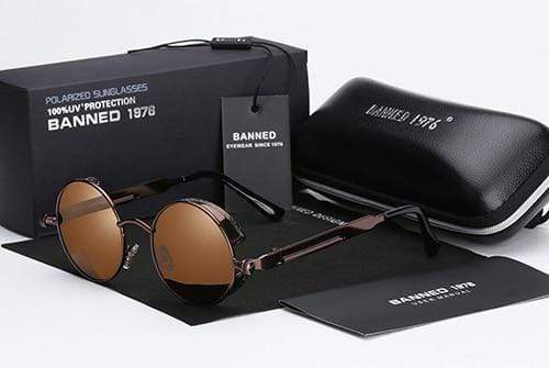 Lunettes de soleil rétro rondes polarisées Steampunk – Argo
