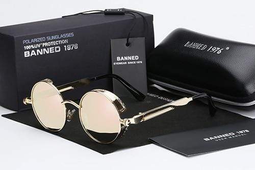 Lunettes de soleil rétro rondes polarisées Steampunk – Argo