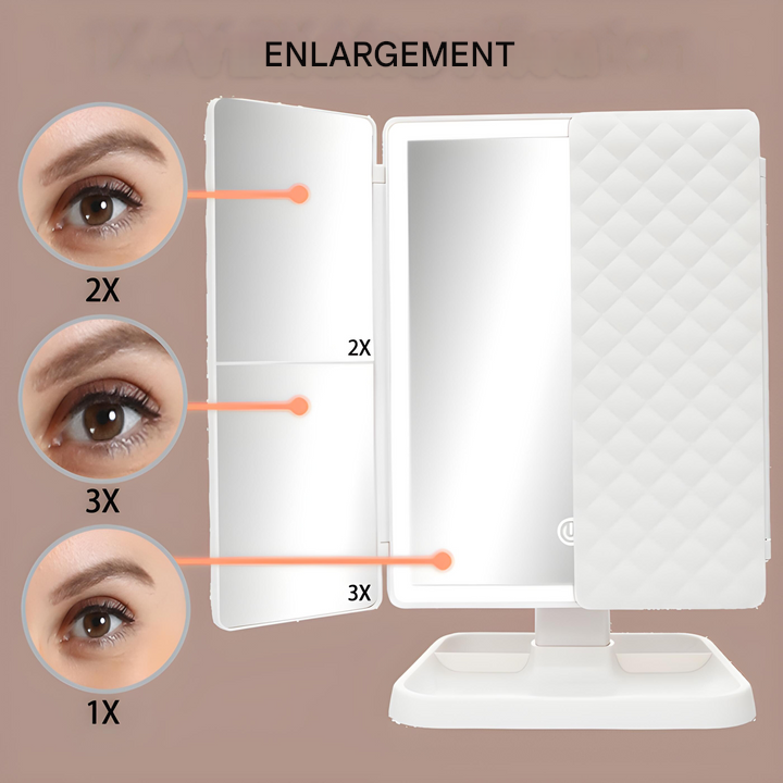 Miroir de Maquillage LED avec Éclairage Triples - Clara