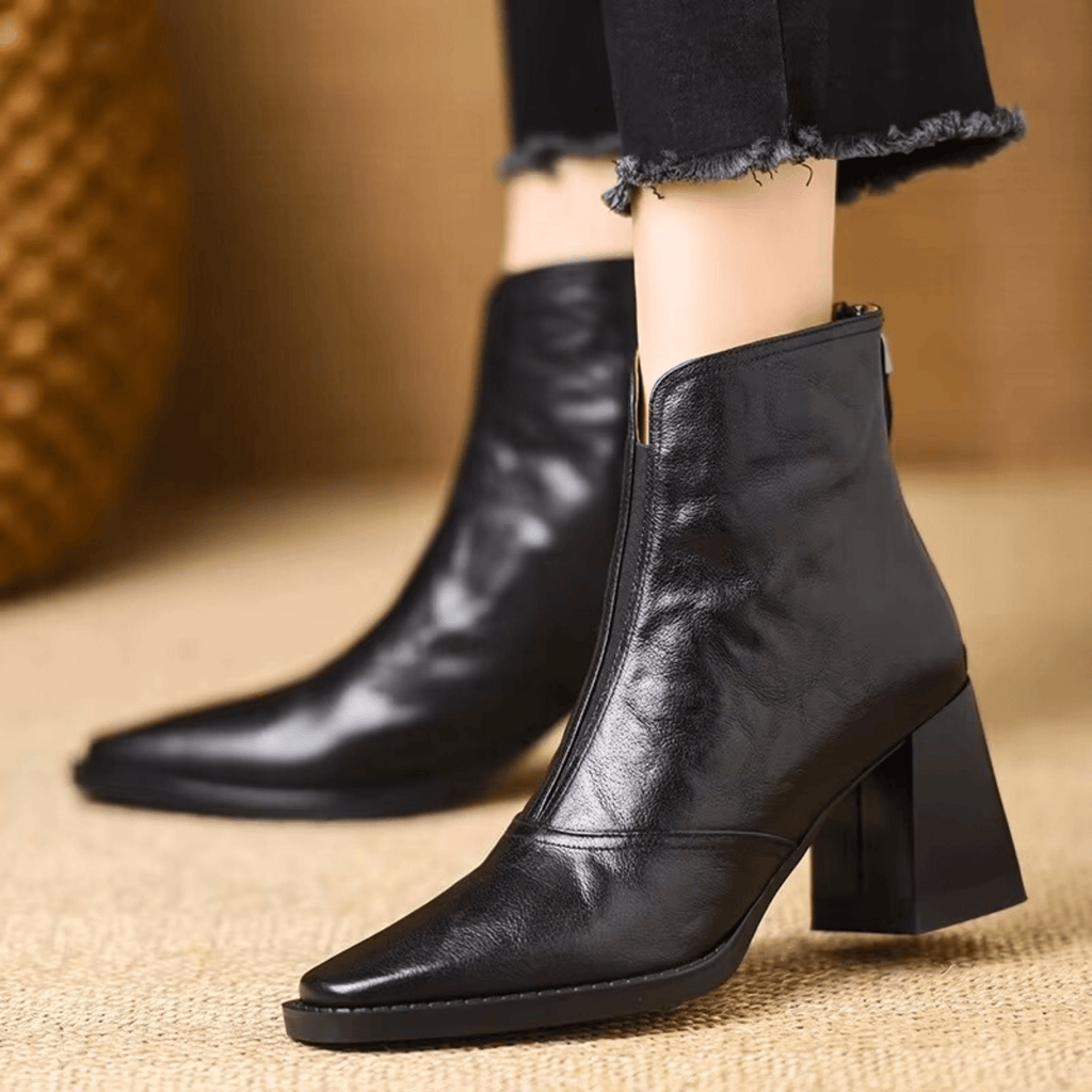 Bottines élégantes à talon moyen