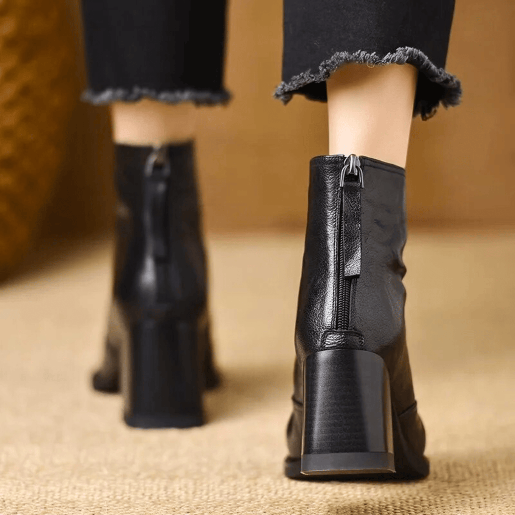 Bottines élégantes à talon moyen