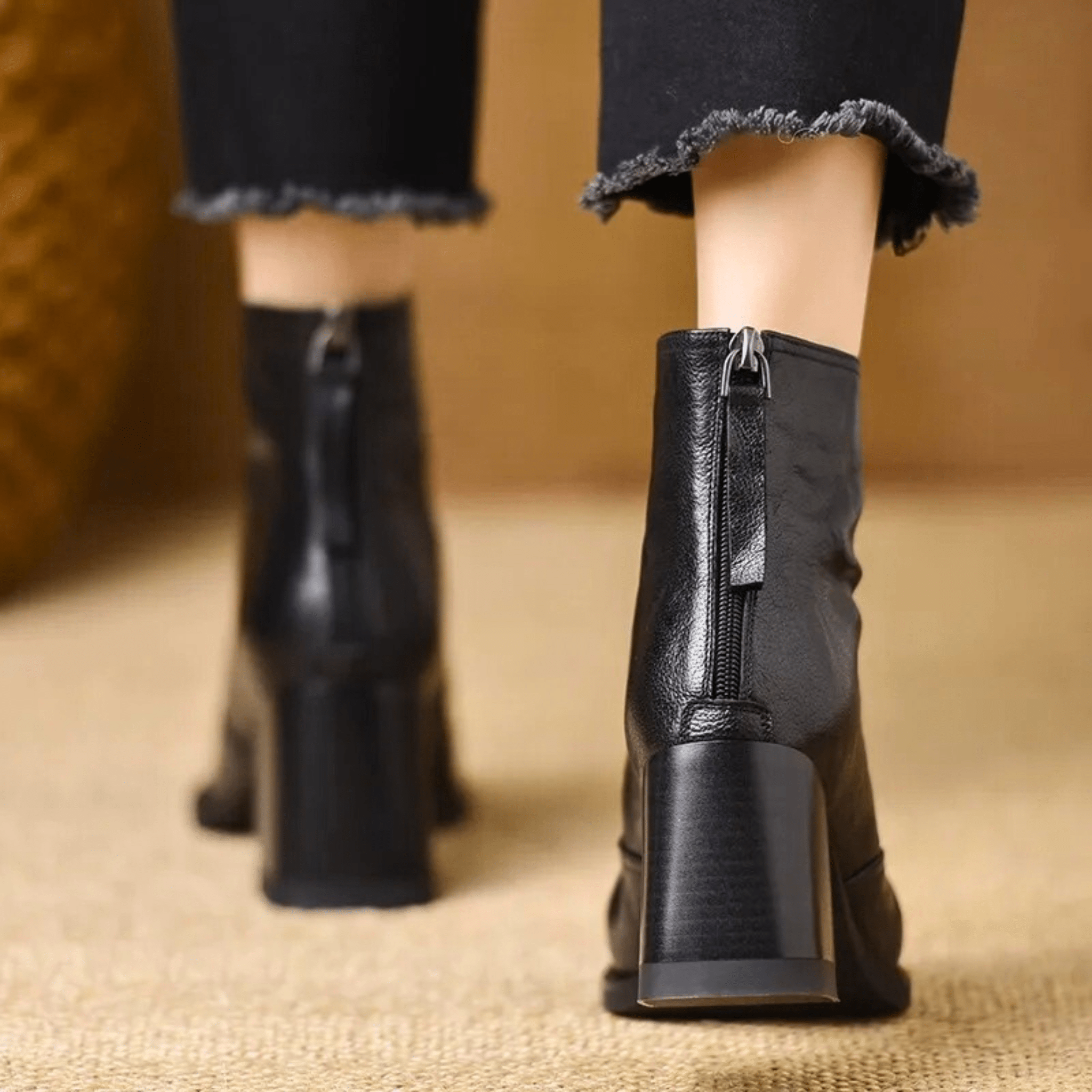 Bottines élégantes à talon moyen