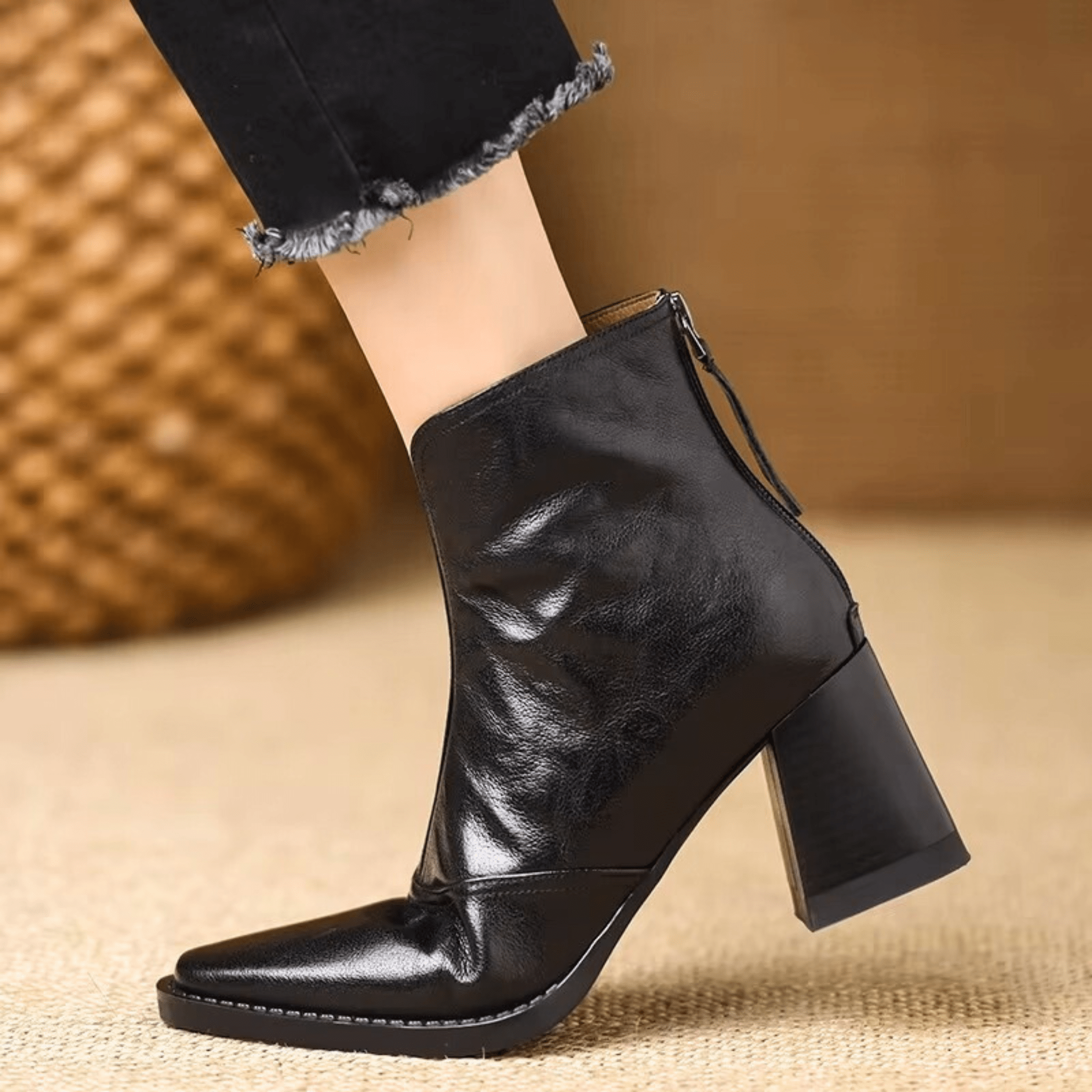 Bottines élégantes à talon moyen