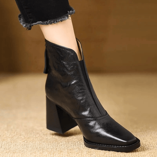 Bottines élégantes à talon moyen