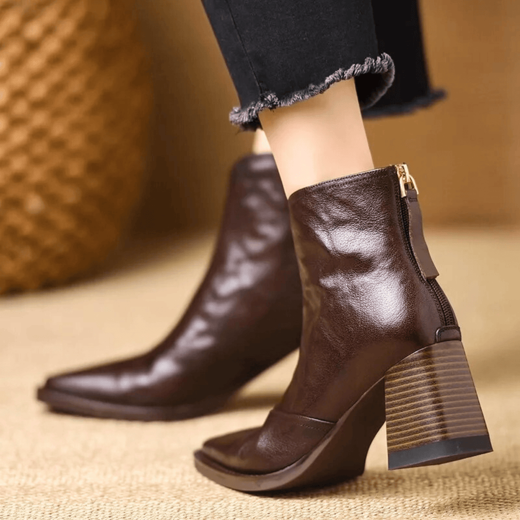 Bottines élégantes à talon moyen