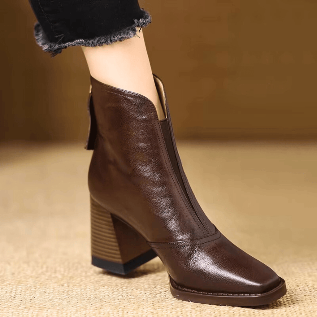 Bottines élégantes à talon moyen