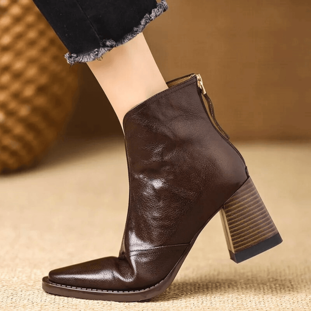 Bottines élégantes à talon moyen