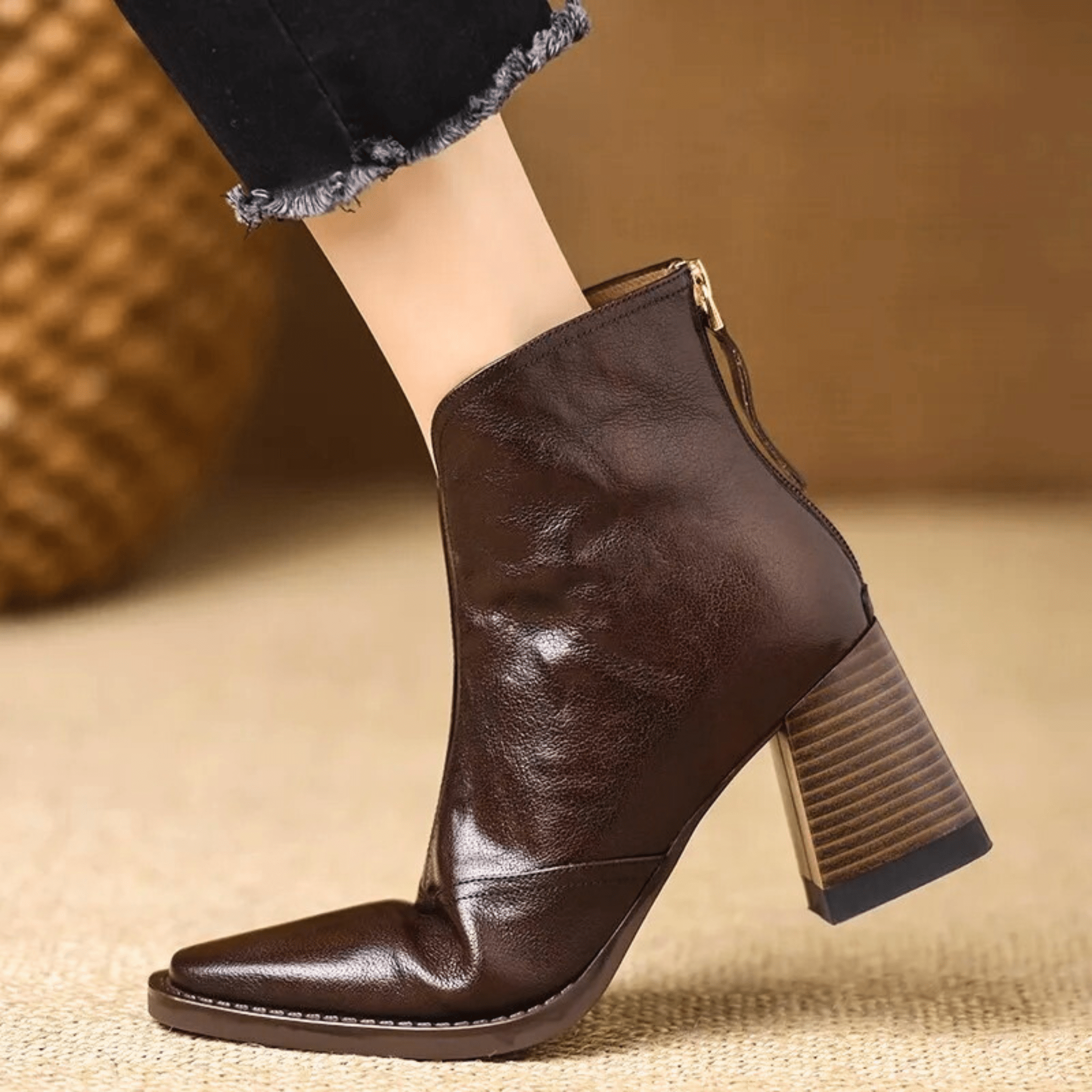 Bottines élégantes à talon moyen